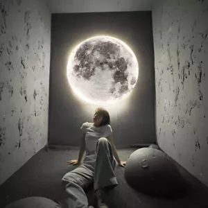 Lámpara de Pared LED Moderna Luna Iluminación Interior Para Dormitorio Salón Decoración Luces - Imagen 1 de 20