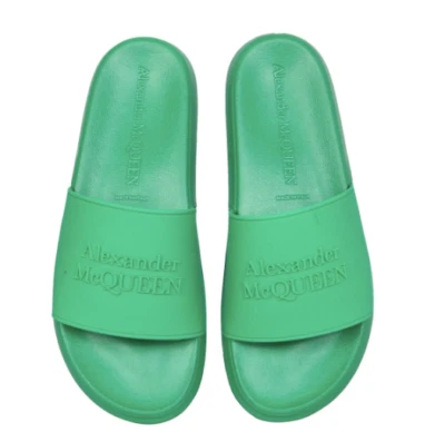 Alexander McQueen Embossed Logo Open Toe Slip On/Sandals Size EU40 - Image 1 of 4