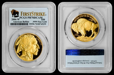 2006-W $50 Gold American Buffalo PCGS PR70DCAM First Strike Cover