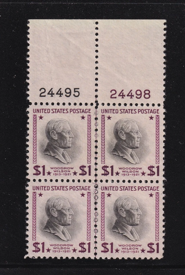 1938 PREXY $1 Wilson Sc 832 MNH XF plate block of 4, Durland $45 (F5 - Image 1 of 1