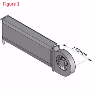 Cooling fan for NVIDIA Tesla K20 / K40 / K80 / M10 / M60 graphics card - Picture 1 of 6