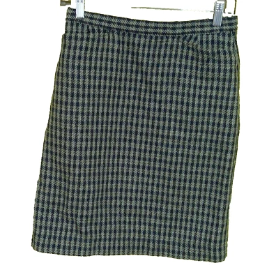 Forenza Pencil Skirt Women's Size 8 Green Plaid Wool Blend Lined USA Pockets 80s - Image 1 of 4