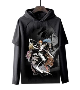 Bleach Anime Manga Kapuzen Sweatshirt Hoodie Langarm T-Shirt Longsleeve Coat - Picture 1 of 2