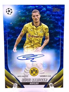 2023-24 Topps UEFA Club Competitions Blue Auto MARCEL SABITZER 6/99 BVB #A-MS - Picture 1 of 2