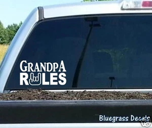 C1027 GRANDPA REGLAS CALCOMANÍA CALCOMANÍA COCHE CAMIÓN SUV furgoneta PORTÁTIL ESPEJO DE PARED ARTE MINI - Imagen 1 de 2