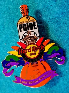 ORLANDO COME OUT WITH PRIDE GAY PRIDE RAINBOW FEATHERS LGBT Hard Rock Cafe PIN - Picture 1 of 1