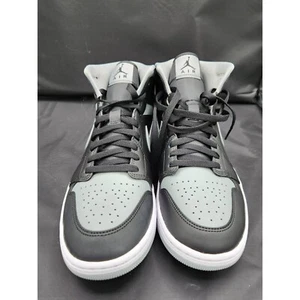 Nike Air Jordan 1 Mid Shadow Women's Size 12W BQ6472-007 Black Leather - New - Picture 1 of 10