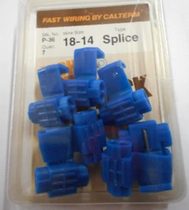7 Pc Blue Quick Splice Tap Wire Terminal Connector 14-18 AWG Gauge - USA - TQ14 - Picture 1 of 2