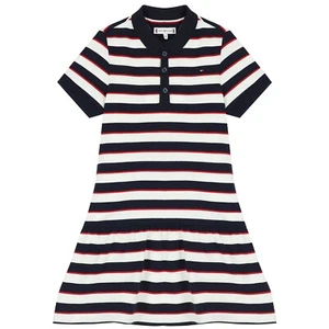 TOMMY HILFIGER Girls' Essential Dropped Waist Striped Polo Dress - Picture 1 of 4