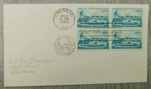 First Day Of Issue Cresson PA 1959 Artic Explorations VTG Stamp Envelope Cover - Picture 1 of 4
