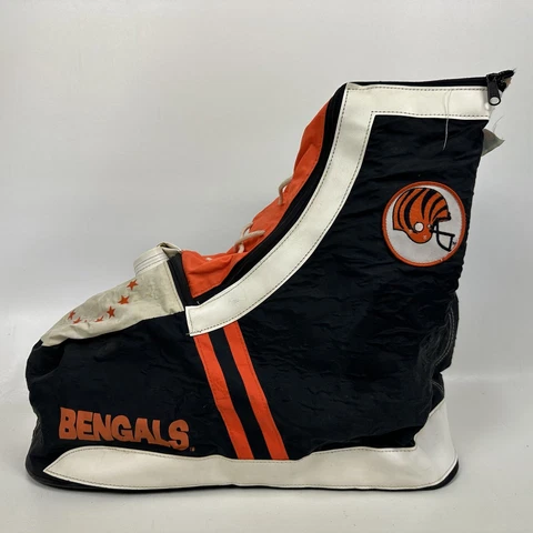 Vintage NFL Cincinnati Bengals Shoe Sneaker Shaped Duffle Bag Carry on Bag 80's Cover