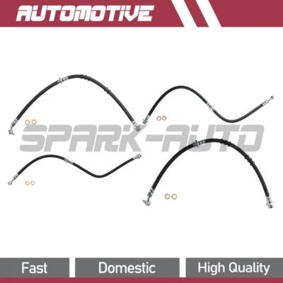 Linha de freio de mangueira de freio dianteiro traseiro Sunsong compatível com 2003 2004 INFINITI I35 - Imagem 1 de 4