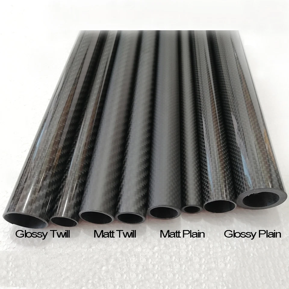 3K Carbon Fiber Tube 50mm 55mm 60mm 64mm 80mm 84mm 90mm 94mm 100mm 104mmx L500mm - Image 1 of 4