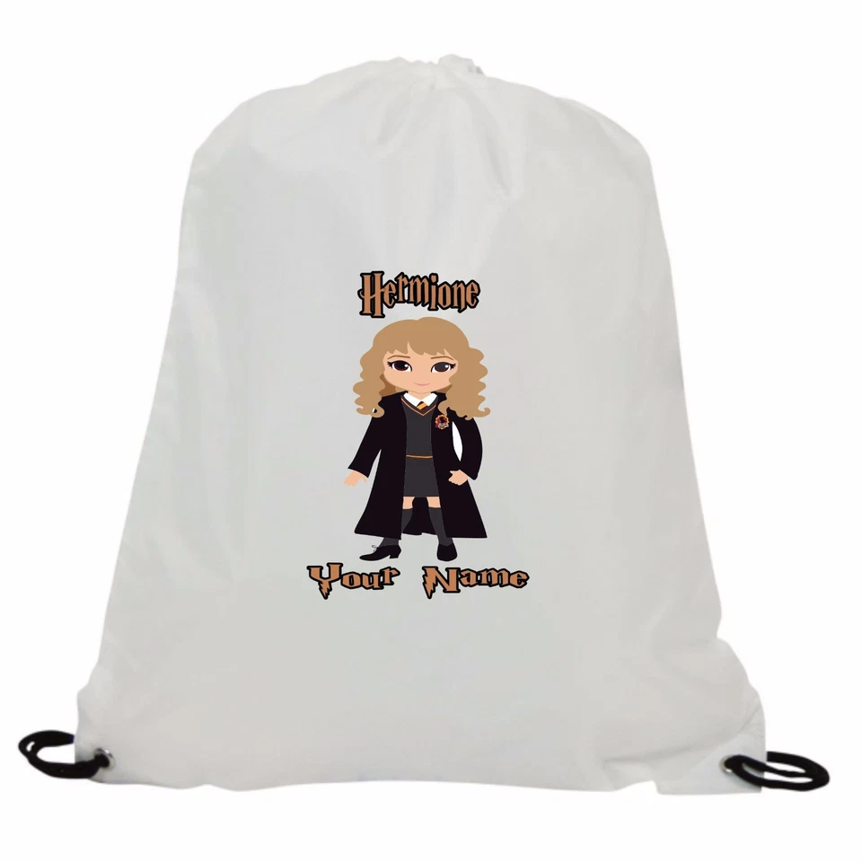 PERSONALISED HERMIONE HARRY POTTER  SUBLIMATION GYM SWIMMING PE DRAWSTRING BAG - Image 1 of 1