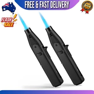 Torch Lighters, 2 Pack, Butane Lighters with Fluid View Window, Adjustable Jet F - Picture 1 of 9