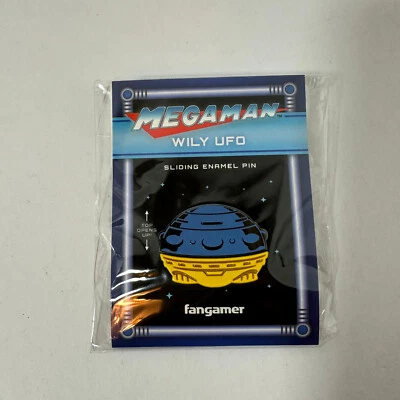 Mega Man Dr. Wily UFO Sliding Pin Official Capcom Brand New - Image 1 of 4