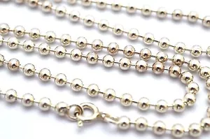 925 Sterling Silver 3 mm Ball / Bead Chains Various Lengths. 40- 60 cm, 16"- 24" - Picture 1 of 10