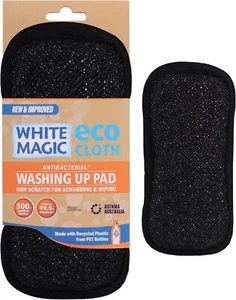 White Magic Dish Cleaning Microfibre Eco Cloth Non-Scratch Scrubber Pad Midnight - Picture 1 of 10