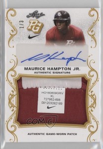 2018 Leaf Perfect Game National Showcase Gold /3 Maurice Hampton Patch Auto
