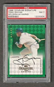Tony Gwynn 1998 Donruss Signature Autograph PSA 7 San Diego Padres Perfect Auto - Picture 1 of 2