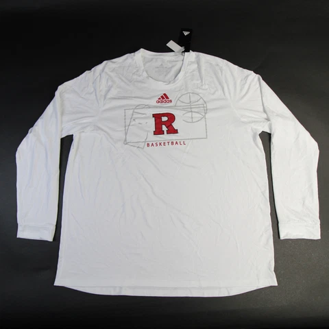 Rutgers Scarlet Knights adidas Aeroready Long Sleeve Shirt Men's White New Cover