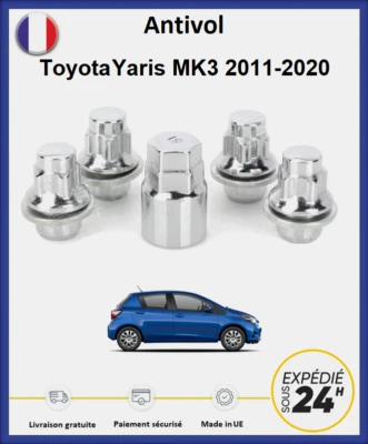Ecrous antivol de roues Toyota Yaris MK3 (XP150) 2011-2020