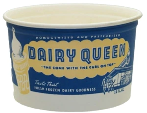 Vintage 40s / 50s Dairy Queen 10 FL. OZ. Wax Paper Cup  hard to find MINT NOS - Picture 1 of 8