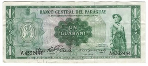 Banknote Paraguay 1 Guarani 1963 P192 - Picture 1 of 2