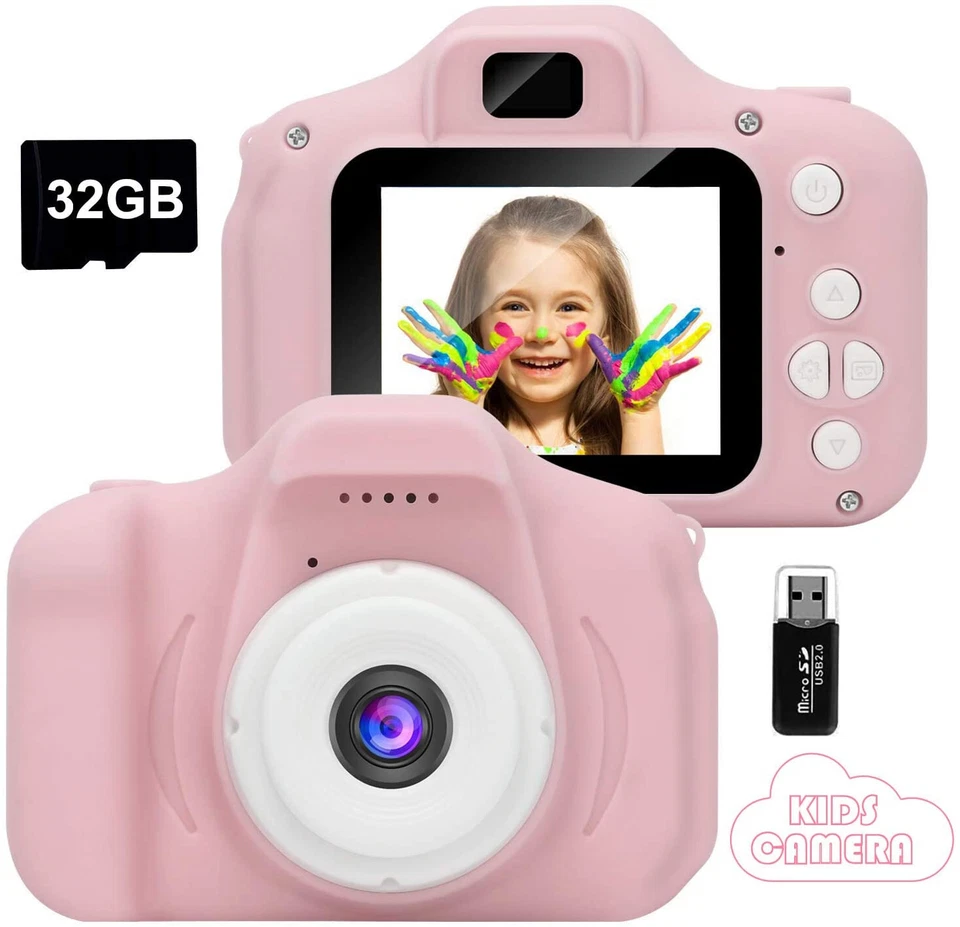 Children Kids Gift LCD Camera For Mini Toy Digital Children Camera UK 1080P HD - Image 1 of 2