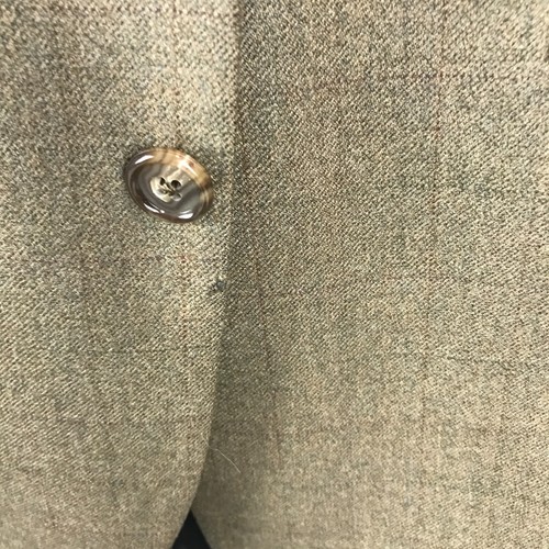 Men's Wool Burberrys Brown Tan 2 pc suit Size 44R