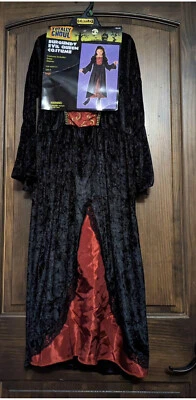 VESTIDO DISFRAZ BRUJA REINA MALVADA vampiro niño grande Halloween NUEVO Nuevo con etiquetas Foto 1 de 4