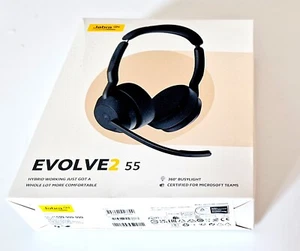 Jabra Evolve2 55 MS Stereo professionelle Kopfhör Headset Bluetooth /USB-A/USB-C - Bild 1 von 2