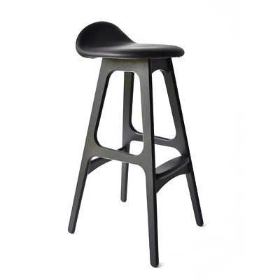 NEW Authentic Erik Buck / Buch Bar Stool in Black Oak Danish Modern - Closeout - Image 1 of 4