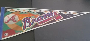  ATLANTA BRAVES FULL SIZE 30"  FELT PENNANT 1996 WINCRAFT EDITION #1 USED - Picture 1 of 12