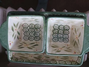 Temptations Persentable Overware Old World design green and cream, 5 piece set - Foto 1 di 4