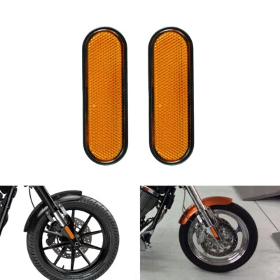 1 Pair Front Low Fork Deflector Cover Stikers Fit For Harley Victory Honda - Imagem 1 de 4