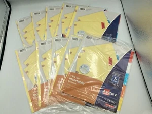 Avery Big Tab Insertable Dividers, Buff Paper, 5 Multicolor Tabs, 10 Sets, 23280 - Picture 1 of 3