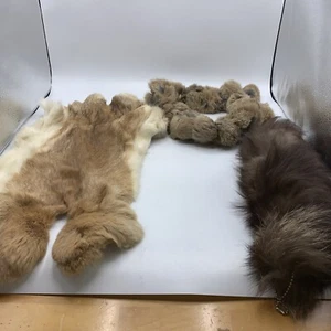 Lot of 3 vintage fur pieces - Higher End Authentic Complete! Fox, Raccoon, Etc. - Picture 1 of 9