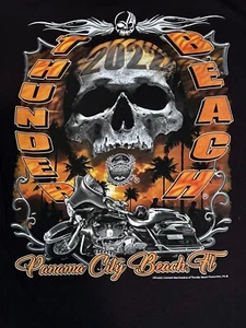 THUNDER BEACH BIKE RALLY Panama City Beach 2022 Official T-Shirt 2XL - Bild 1 von 9