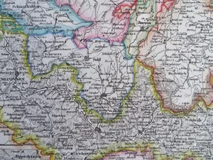 Sachsen Hildburghausen Deutscher Bund Meiningen um 1849 detaillierte Meyer Karte - Bild 1 von 4