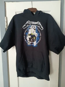 Metallica Ride The Lightning Hoodie Pouch Pocket Size L Sweatshirt Short Sleeve - Picture 1 of 4