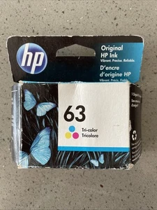 Cartucho de impresión de inyección de tinta HP 63 tricolor caducado julio 2022 - Imagen 1 de 6