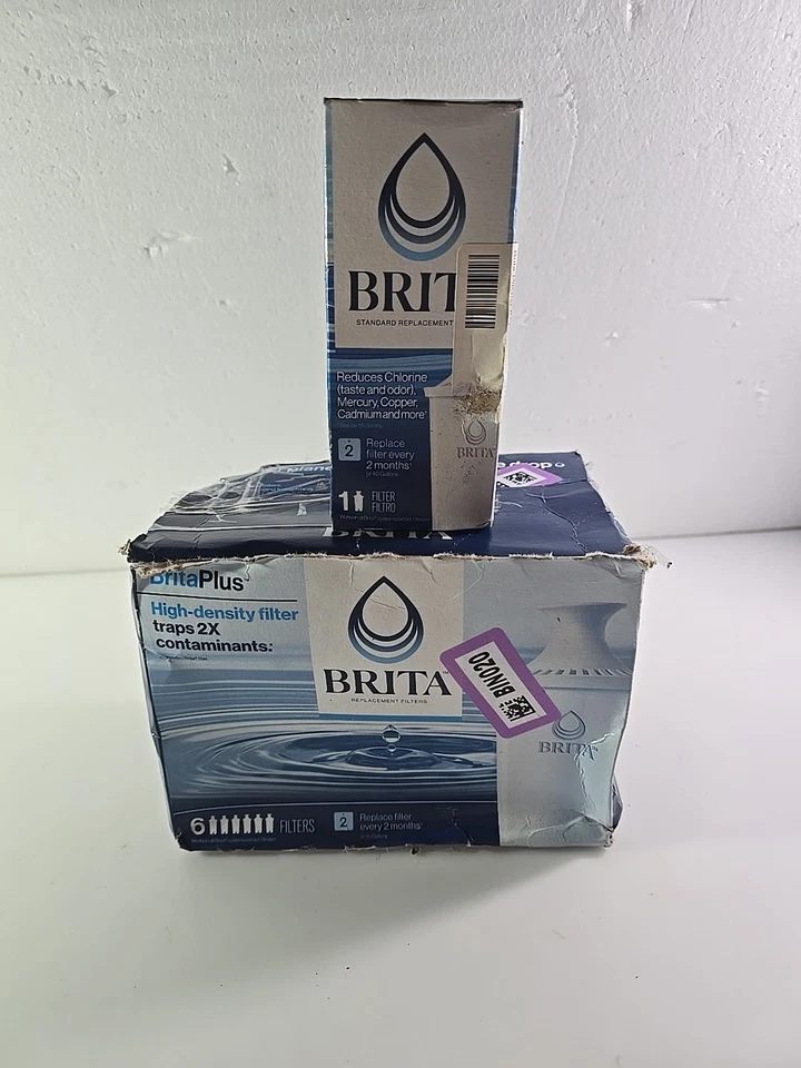 Brita Plus Pitcher Replacement Filters 6-Pack High-Density Filters New 7 Total - Image 1 of 1