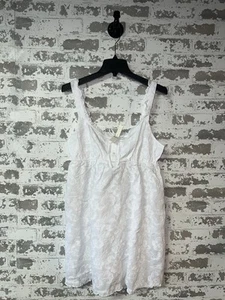 NWT! Aerie Lace Floral Summer Style Cami Baby Doll Tank Top White Size M - Picture 1 of 7