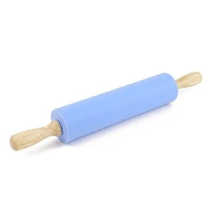 Silicone Rolling Pin for Baking Non-stick Rolling Pin Dough Roller Wooden - Picture 1 of 8