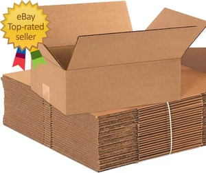 Cajas de Envío 12"L X 9"W X 4"H Paquete de 25 Cartón Corrugado Pequeño a Mediano B - Imagen 1 de 1