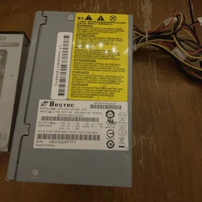 Bestec 250W Power Supply ATX-250-12Z REV: D7R - Image 1 of 2