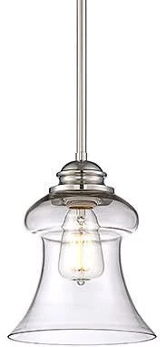 Colgantes vintage de níquel Savoy House 7-4132-1 colgante de 1 luz de 7,5" W Foto 1 de 3