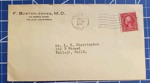 1935 Dr Burton Jones, Vallejo CA, Postal Cover - Picture 1 of 3