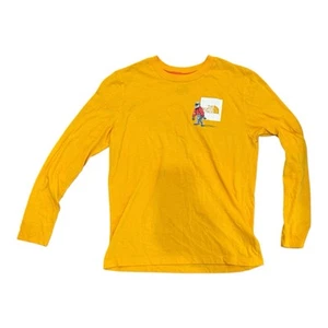 North Face Youth Large Shirt Long Sleeve Yellow - Picture 1 of 5